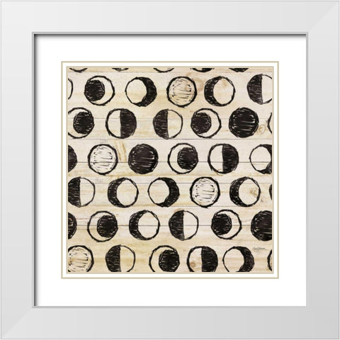 Mystical Halloween Pattern VIA White Modern Wood Framed Art Print with Double Matting by Urban, Mary