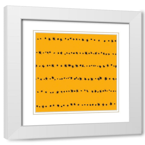 Spooky Halloween Pattern III White Modern Wood Framed Art Print with Double Matting by Wild Apple Portfolio