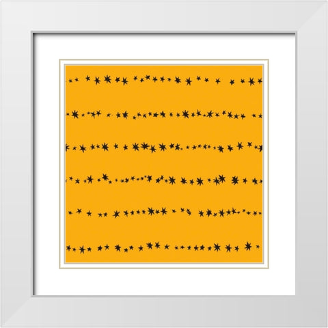 Spooky Halloween Pattern III White Modern Wood Framed Art Print with Double Matting by Wild Apple Portfolio
