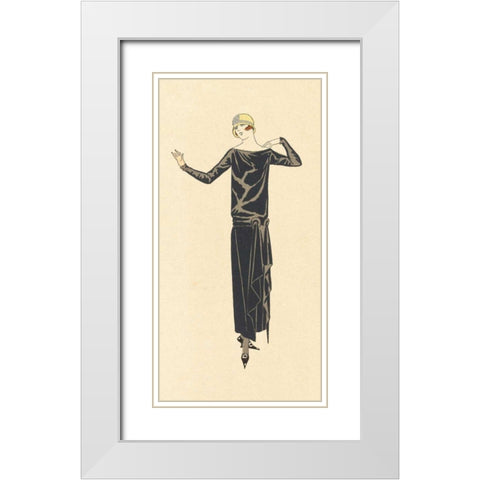 Fashion Ladies I White Modern Wood Framed Art Print with Double Matting by Wild Apple Portfolio