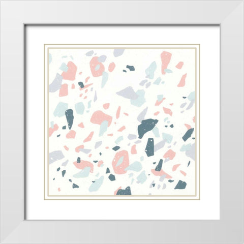 Terrazzo I White Modern Wood Framed Art Print with Double Matting by Hershey, Moira