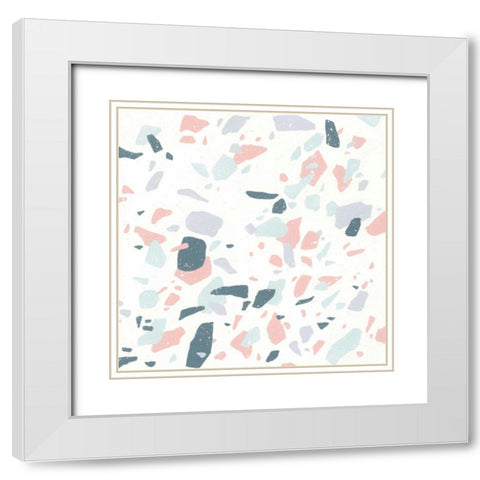 Terrazzo II White Modern Wood Framed Art Print with Double Matting by Hershey, Moira