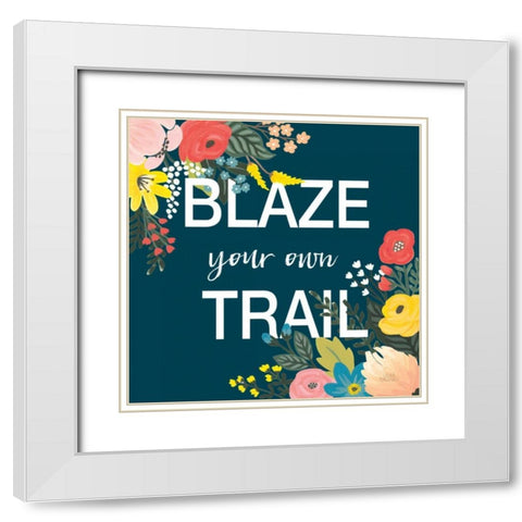 Wild Garden IV White Modern Wood Framed Art Print with Double Matting by Marshall, Laura