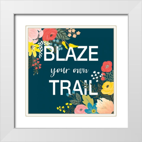 Wild Garden IV White Modern Wood Framed Art Print with Double Matting by Marshall, Laura