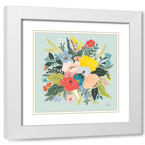Wild Garden V White Modern Wood Framed Art Print with Double Matting by Marshall, Laura