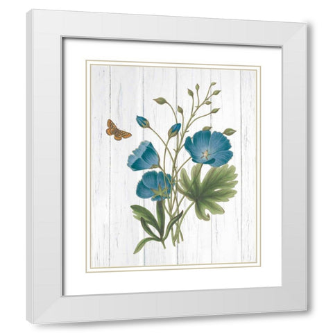 Botanical Bouquet on Wood III White Modern Wood Framed Art Print with Double Matting by Wild Apple Portfolio