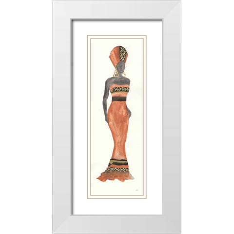 Global Fashion I White Modern Wood Framed Art Print with Double Matting by Paschke, Chris