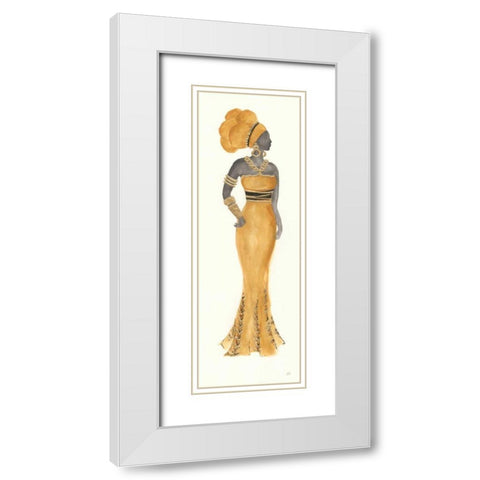 Global Fashion III White Modern Wood Framed Art Print with Double Matting by Paschke, Chris