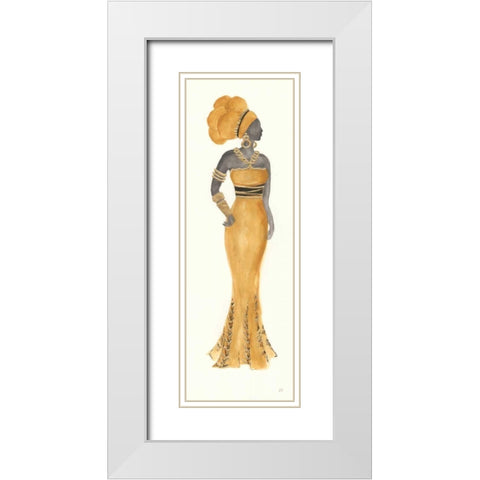 Global Fashion III White Modern Wood Framed Art Print with Double Matting by Paschke, Chris