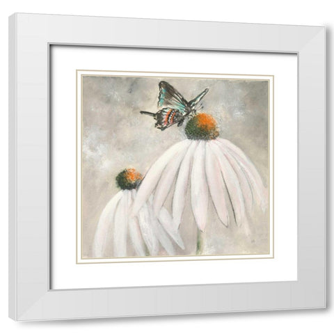 Butterflies are Free I White Modern Wood Framed Art Print with Double Matting by Paschke, Chris