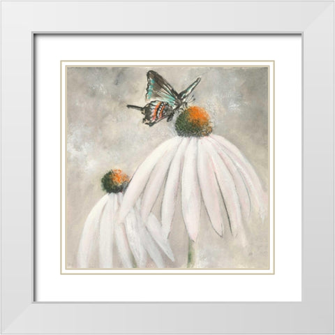 Butterflies are Free I White Modern Wood Framed Art Print with Double Matting by Paschke, Chris