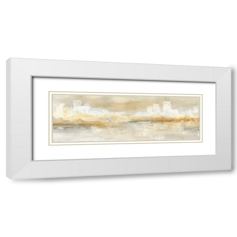 City Essence I White Modern Wood Framed Art Print with Double Matting by Paschke, Chris