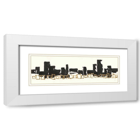 Gilded Boxes I White Modern Wood Framed Art Print with Double Matting by Paschke, Chris