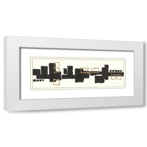 Gilded Boxes II White Modern Wood Framed Art Print with Double Matting by Paschke, Chris