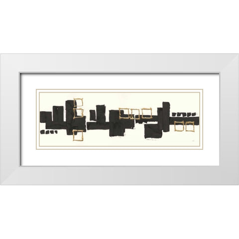 Gilded Boxes II White Modern Wood Framed Art Print with Double Matting by Paschke, Chris