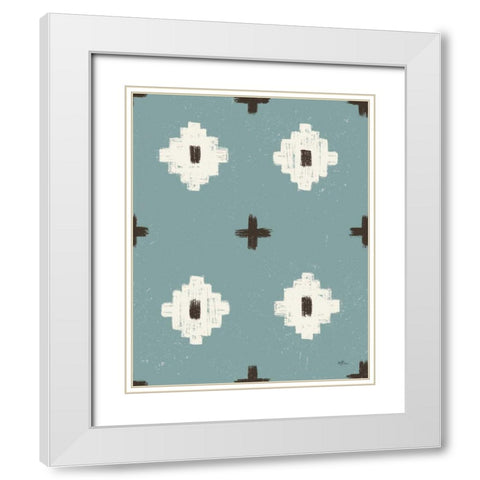 Vintage Lake Step 06D White Modern Wood Framed Art Print with Double Matting by Penner, Janelle