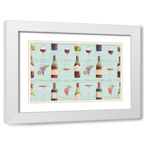 Wine Country Step 01B White Modern Wood Framed Art Print with Double Matting by Brissonnet, Daphne