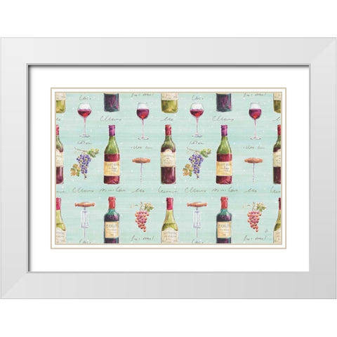 Wine Country Step 01B White Modern Wood Framed Art Print with Double Matting by Brissonnet, Daphne