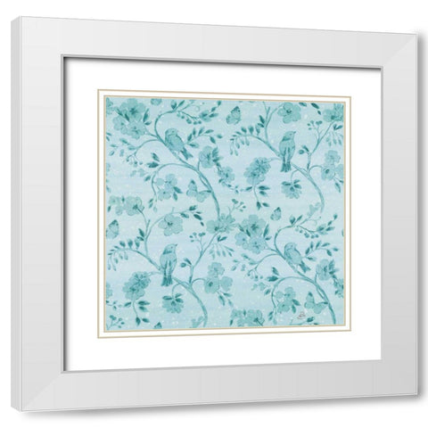 Natures Bliss Pattern VIIB White Modern Wood Framed Art Print with Double Matting by Brissonnet, Daphne