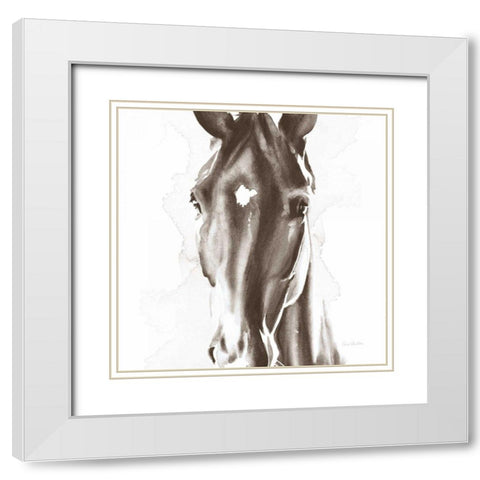 Le Cheval Noir Brown Crop White Modern Wood Framed Art Print with Double Matting by Valle, Aimee Del
