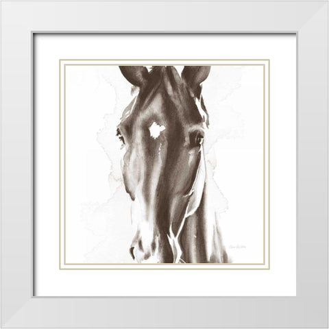 Le Cheval Noir Brown Crop White Modern Wood Framed Art Print with Double Matting by Valle, Aimee Del