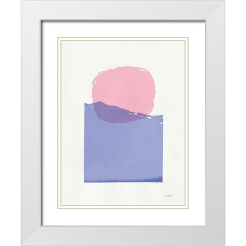Buoyant White Modern Wood Framed Art Print with Double Matting by Schick, Mike