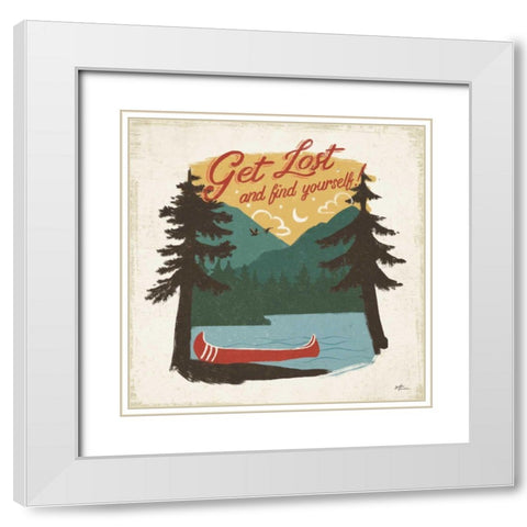 Vintage Lake V No Lines White Modern Wood Framed Art Print with Double Matting by Penner, Janelle