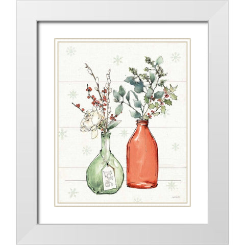 Modern Farmhouse III Christmas White Modern Wood Framed Art Print with Double Matting by Tavoletti, Anne