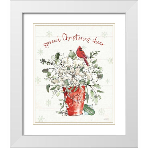 Modern Farmhouse V Christmas White Modern Wood Framed Art Print with Double Matting by Tavoletti, Anne