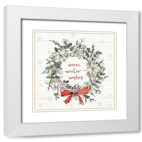 Modern Farmhouse VII Christmas White Modern Wood Framed Art Print with Double Matting by Tavoletti, Anne