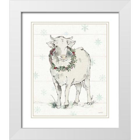 Modern Farmhouse X Christmas White Modern Wood Framed Art Print with Double Matting by Tavoletti, Anne