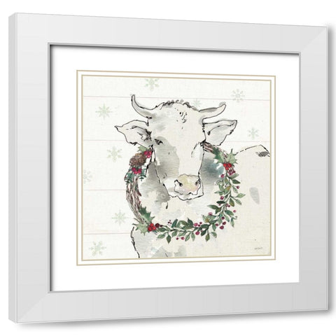Modern Farmhouse XII Christmas White Modern Wood Framed Art Print with Double Matting by Tavoletti, Anne