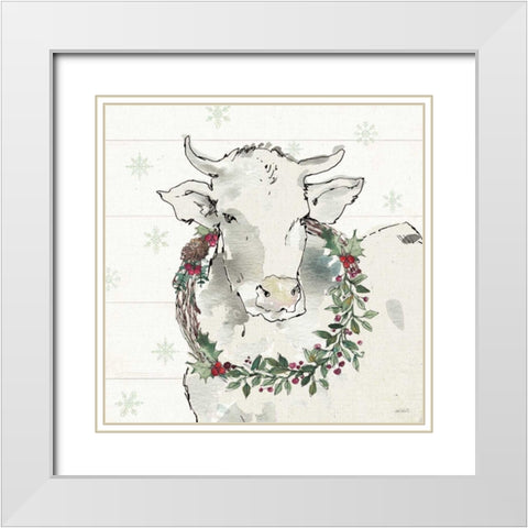 Modern Farmhouse XII Christmas White Modern Wood Framed Art Print with Double Matting by Tavoletti, Anne