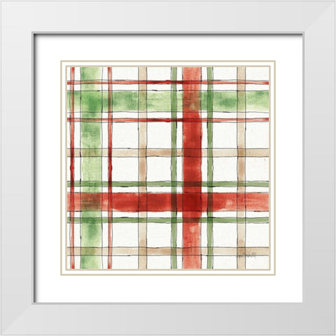 Modern Farmhouse Pattern III Christmas White Modern Wood Framed Art Print with Double Matting by Tavoletti, Anne