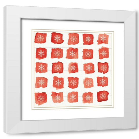 Modern Farmhouse Pattern VIIIA Christmas White Modern Wood Framed Art Print with Double Matting by Tavoletti, Anne