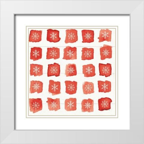 Modern Farmhouse Pattern VIIIA Christmas White Modern Wood Framed Art Print with Double Matting by Tavoletti, Anne