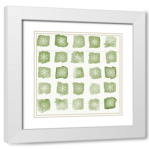 Modern Farmhouse Pattern VIIIB Christmas White Modern Wood Framed Art Print with Double Matting by Tavoletti, Anne