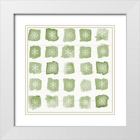 Modern Farmhouse Pattern VIIIB Christmas White Modern Wood Framed Art Print with Double Matting by Tavoletti, Anne