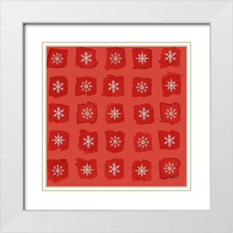 Modern Farmhouse Pattern VIIIC Christmas White Modern Wood Framed Art Print with Double Matting by Tavoletti, Anne