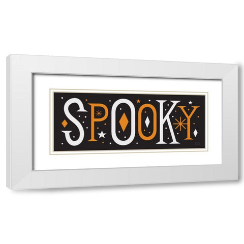 Festive Fright Spooky White Modern Wood Framed Art Print with Double Matting by Mullan, Michael