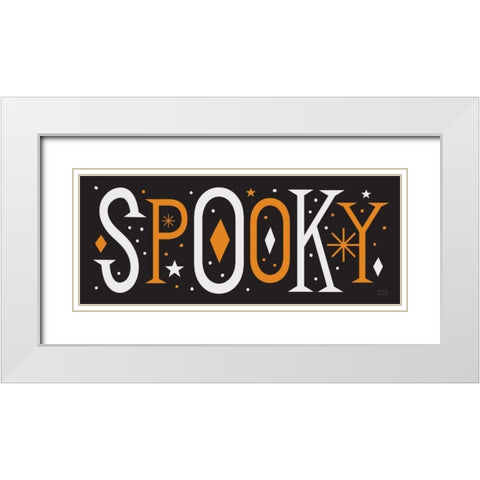 Festive Fright Spooky White Modern Wood Framed Art Print with Double Matting by Mullan, Michael