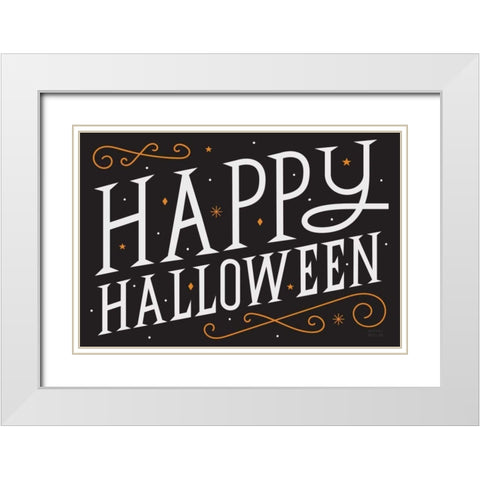 Festive Fright I White Modern Wood Framed Art Print with Double Matting by Mullan, Michael