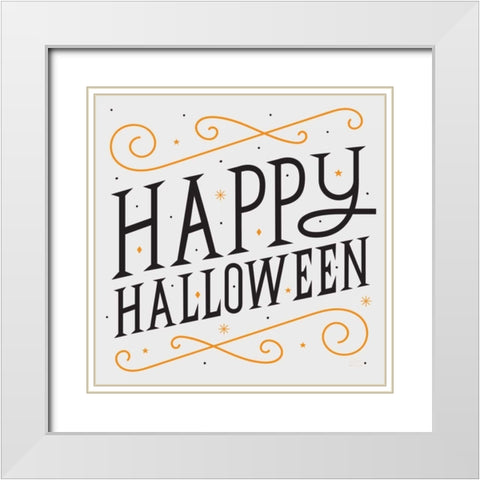 Festive Fright II White Modern Wood Framed Art Print with Double Matting by Mullan, Michael
