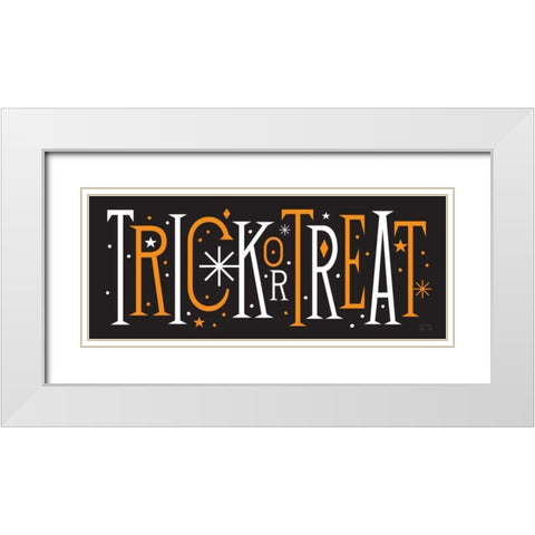 Festive Fright Trick or Treat III White Modern Wood Framed Art Print with Double Matting by Mullan, Michael