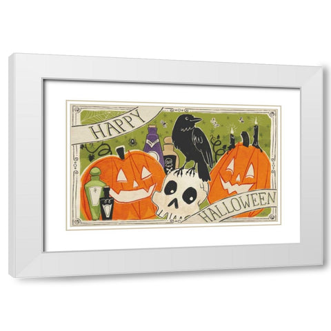 Stay Creepy VIII White Modern Wood Framed Art Print with Double Matting by Penner, Janelle