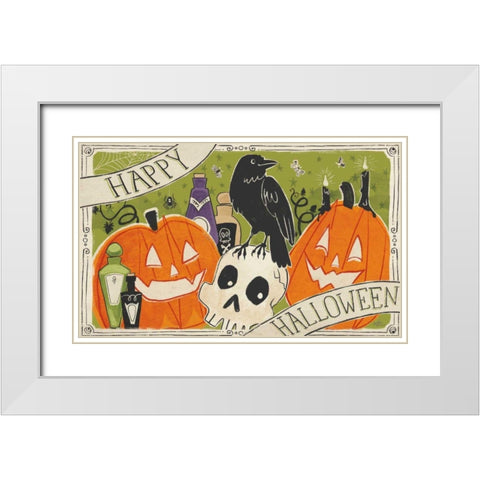 Stay Creepy VIII White Modern Wood Framed Art Print with Double Matting by Penner, Janelle