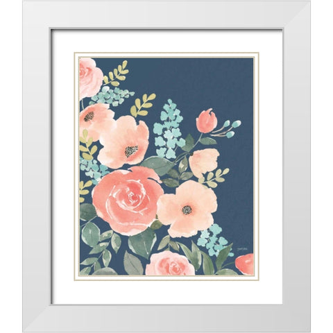 Blooming Delight I Sage White Modern Wood Framed Art Print with Double Matting by Jackson, Jenaya
