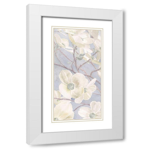Breezy Blossoms I Sage White Modern Wood Framed Art Print with Double Matting by Wiens, James