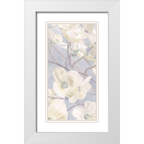 Breezy Blossoms I Sage White Modern Wood Framed Art Print with Double Matting by Wiens, James