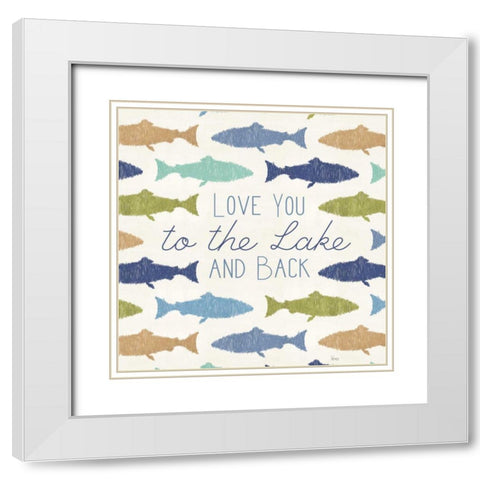Otomi Lake XIV White Modern Wood Framed Art Print with Double Matting by Charron, Veronique
